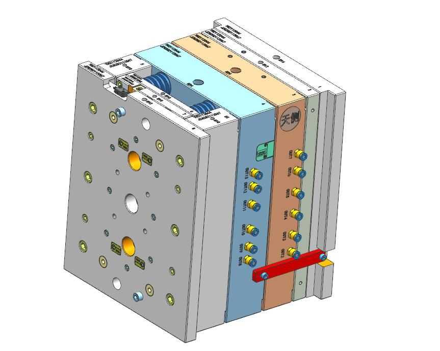 全3D设计电池盒冷流道小水口注塑模具