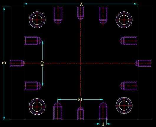 模具吊环平面示意图