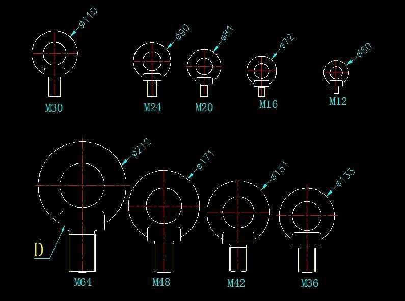 模具用吊环大小