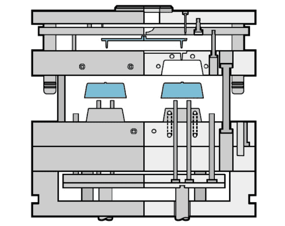小水口（3板模）模架示意图A
