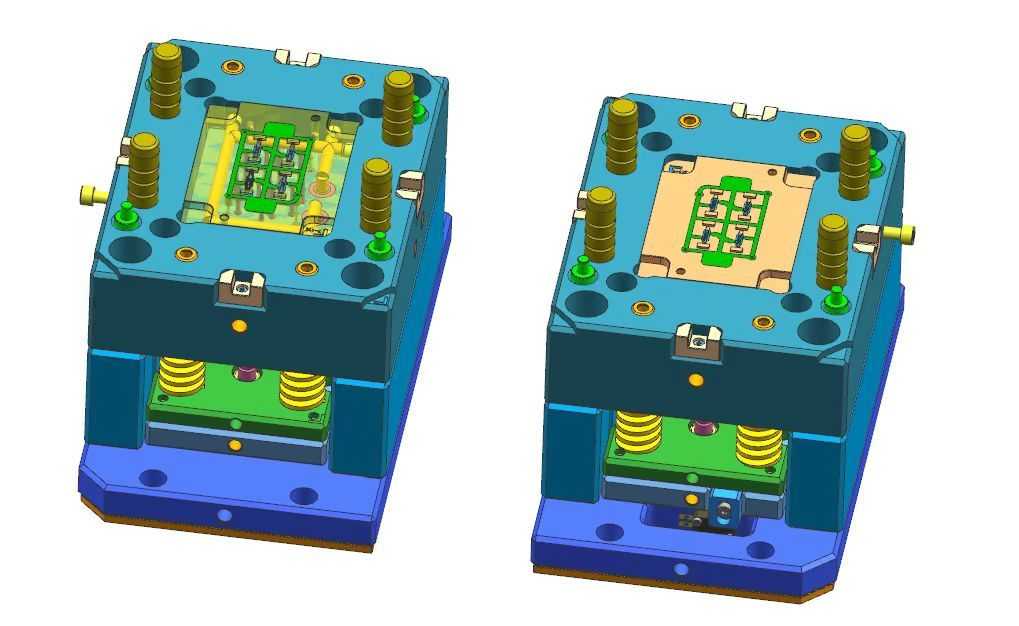 d) 模具可动侧3D图