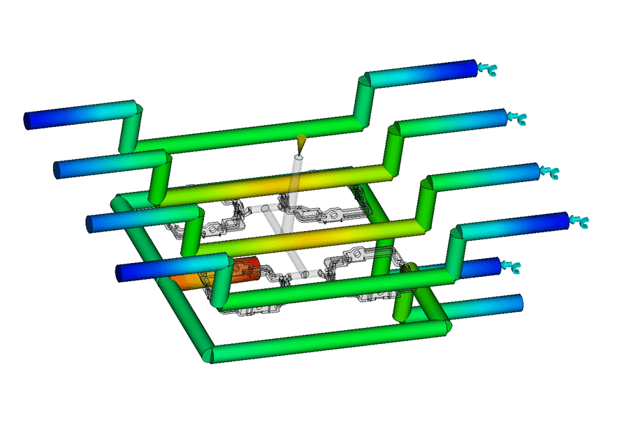 模具水路3D演示图